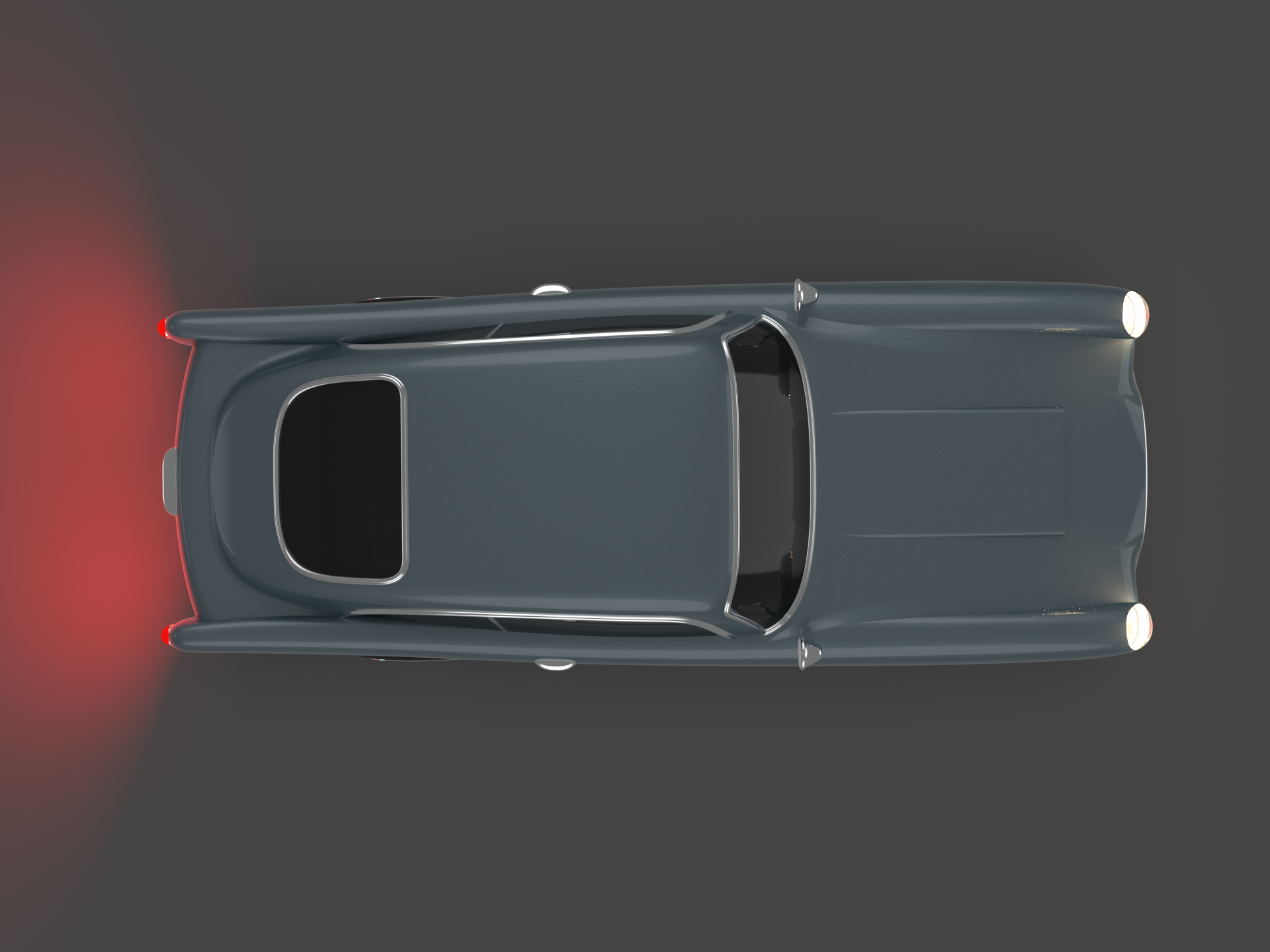 Aston Martin DB5 — top view render